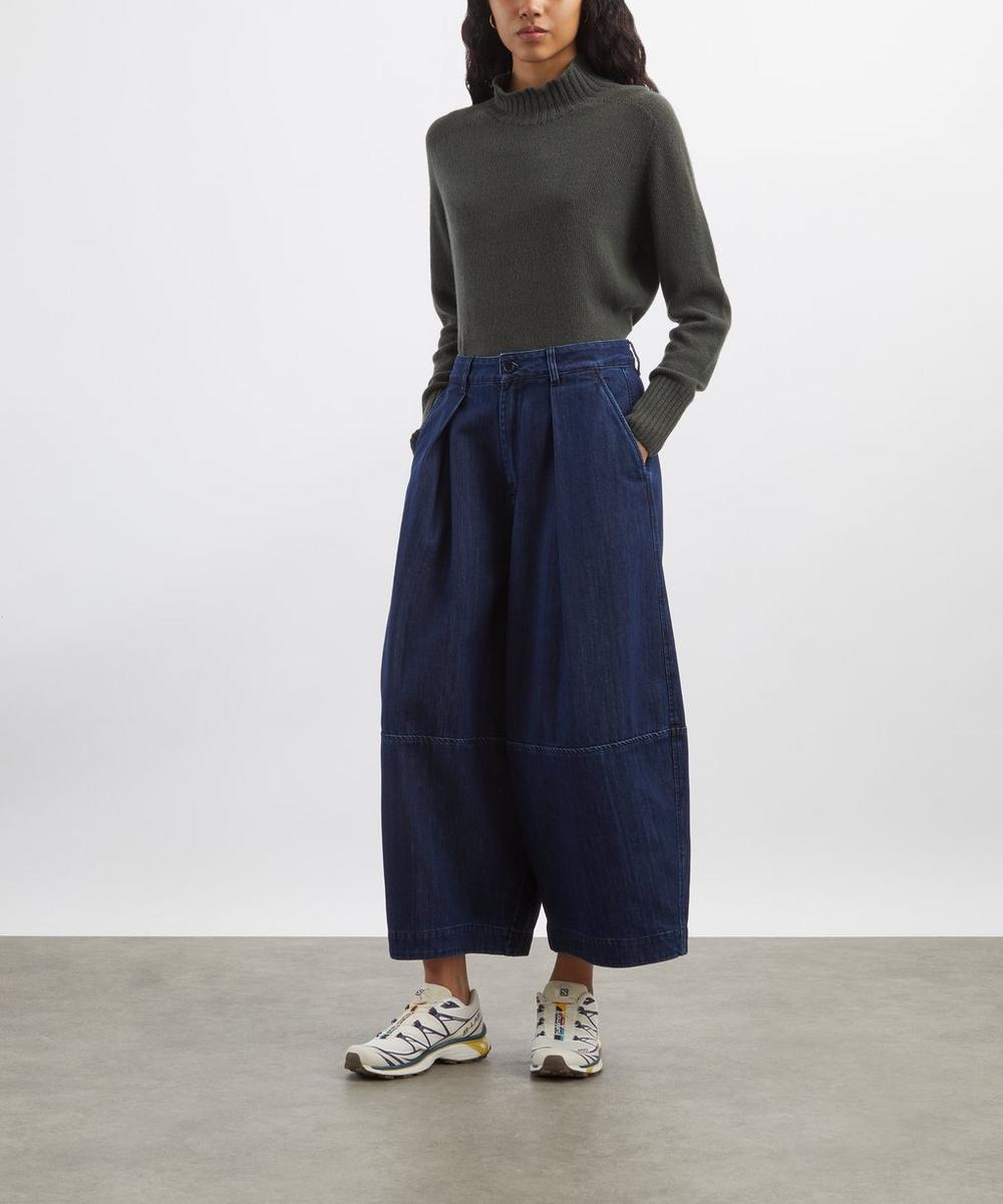 liberty london YMC Indigo Earth Deadbeat Wide-Leg Trousers