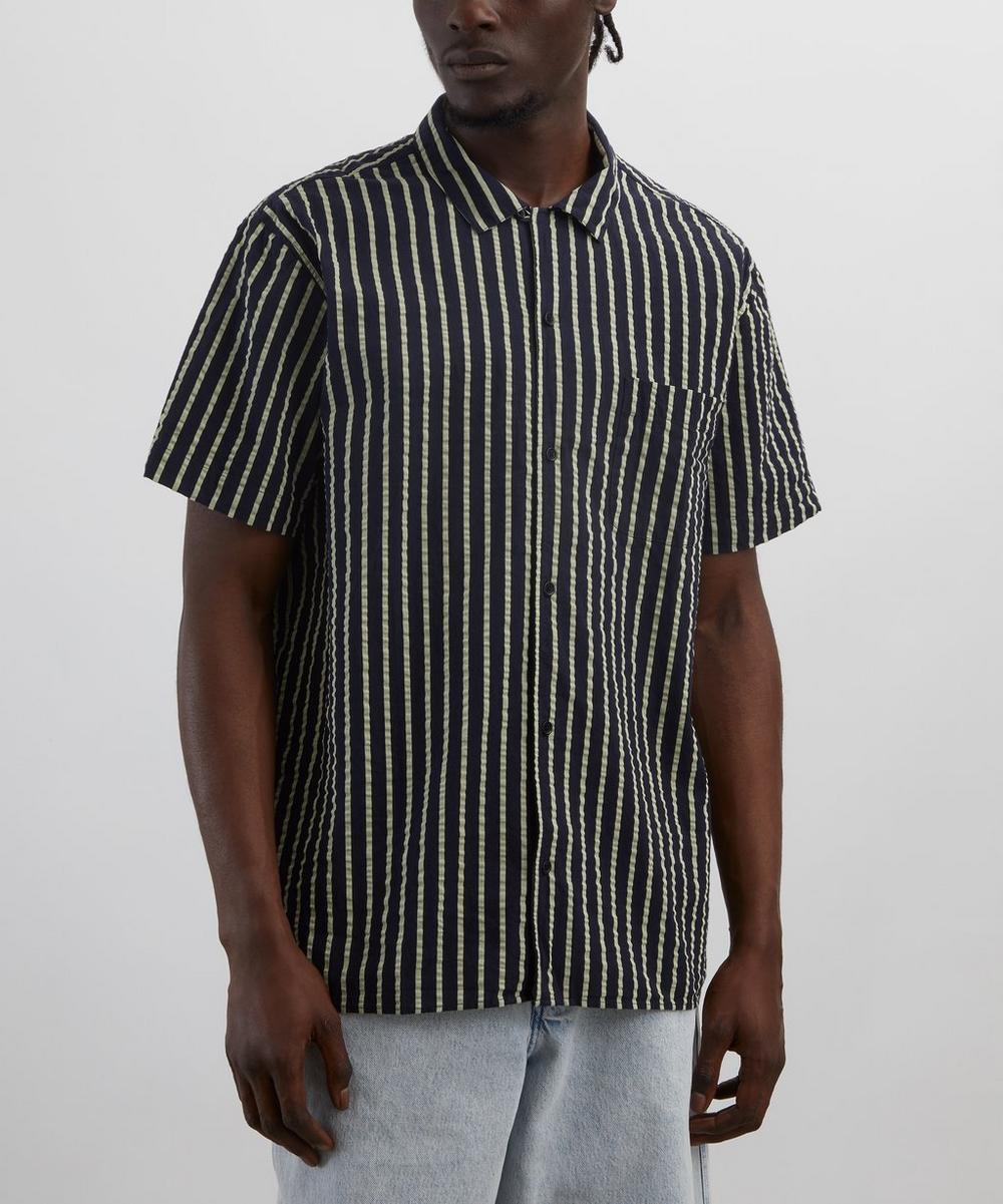 Liberty London YMC Malick Short-Sleeve Striped Shirt