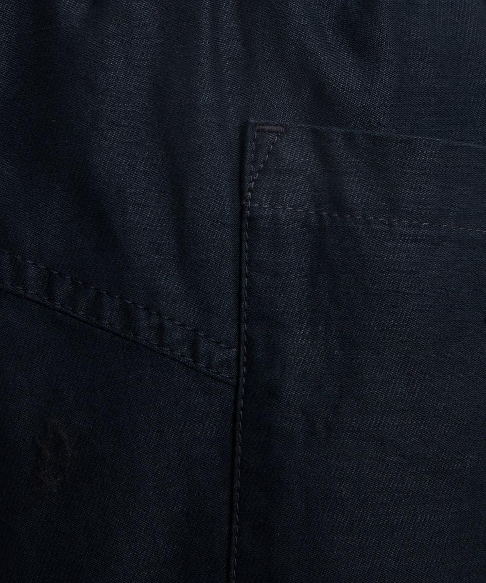 Liberty London YMC Navy Alva Cotton-Linen Moleskin Trousers