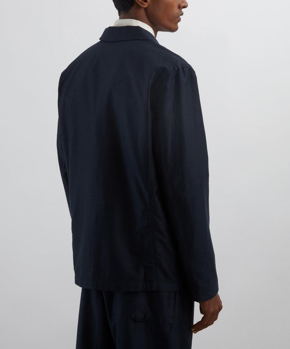 Liberty London YMC Navy Scutters Cotton-Linen Moleskin Blazer