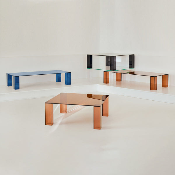 Life Interiors Adularia Glass Rectangular Coffee Table