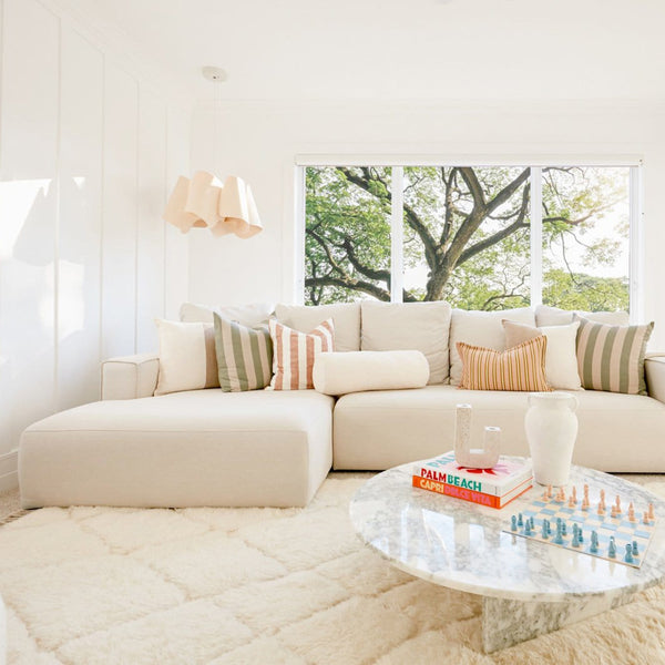 Life Interiors Ashanti Tribal Pattern Berber Wool Shag Rug