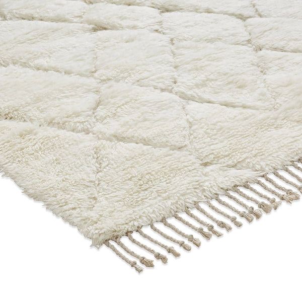 Life Interiors Ashanti Tribal Pattern Berber Wool Shag Rug