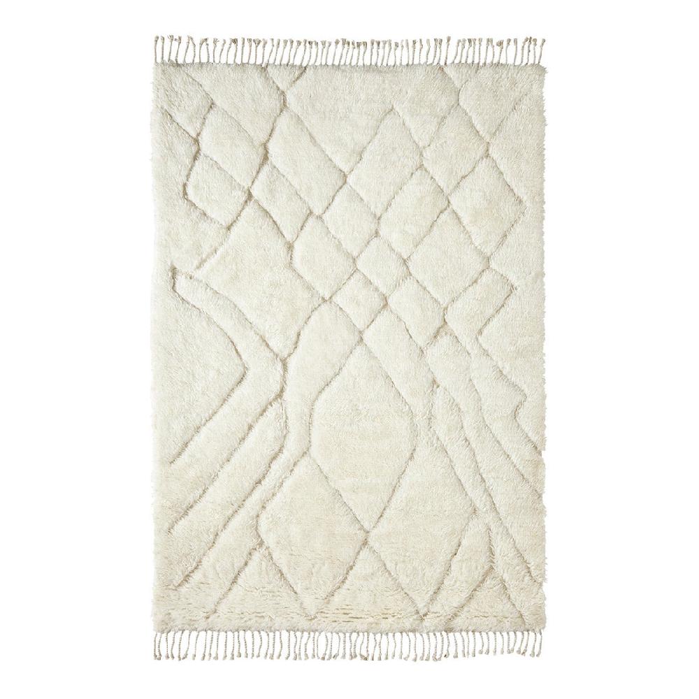 life interiors Ashanti Tribal Pattern Berber Wool Shag Rug