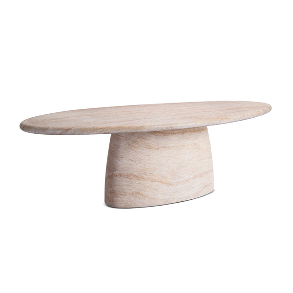 Life Interiors Azzurra Dining Table (Travertine Finish 240cm)