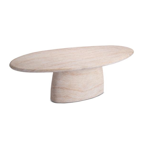 Life Interiors Azzurra Dining Table (Travertine Finish 240cm)