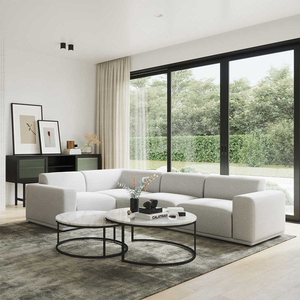 Life Interiors Bailey Fabric 4 Seater Corner Modular Sofa