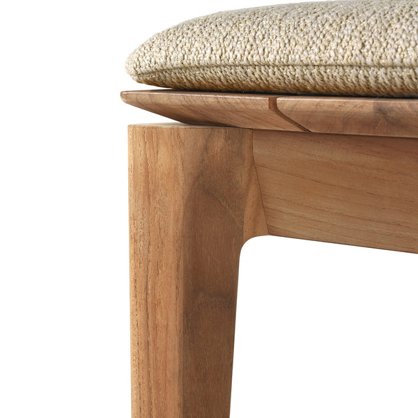 Life Interiors Bok Outdoor Fabric 2 Seater Bench (Teak Natural)