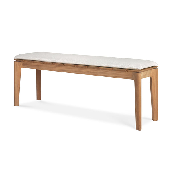 Life Interiors Bok Outdoor Fabric 2 Seater Bench (Teak Off White)