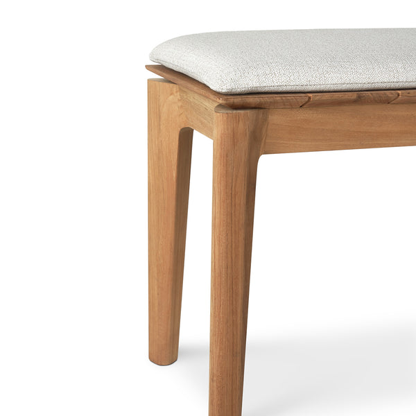 Life Interiors Bok Outdoor Fabric 2 Seater Bench (Teak Off White)