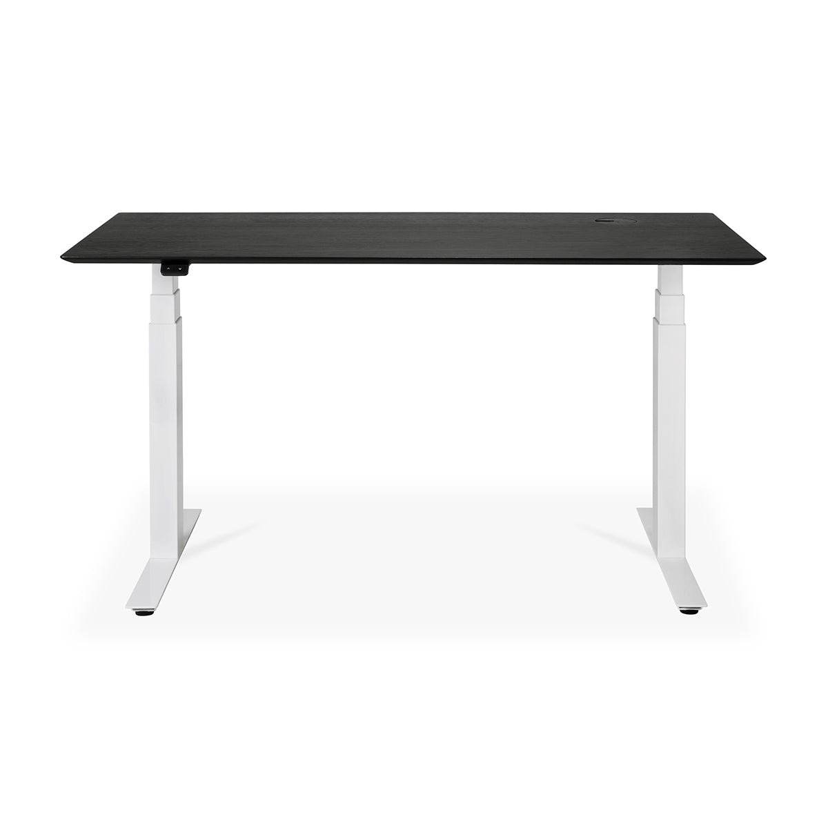 life interiors Bok Rectangle Adjustable Desk with Cable management EU (Oak Black White 140cm)