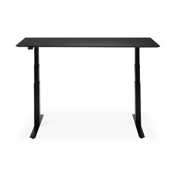 Life Interiors Bok Rectangle Adjustable Desk With Cable Management EU (Oak Black Black 160cm)