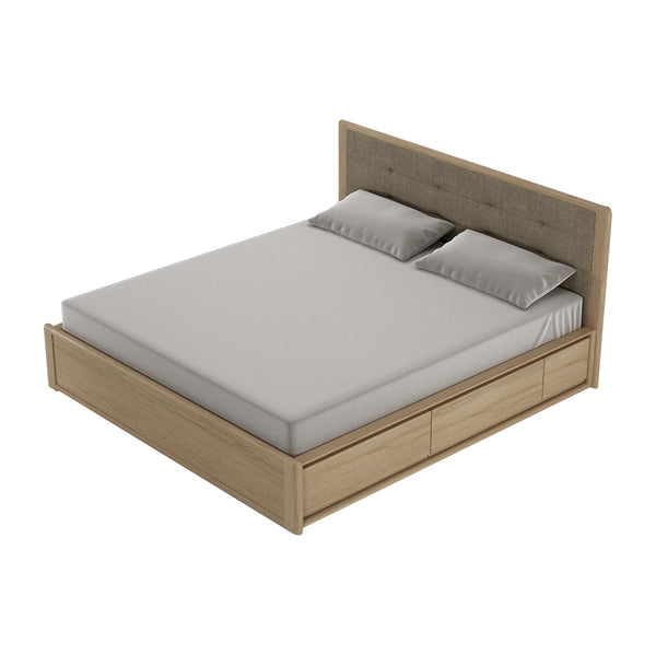 Life Interiors Circa King Bed With Fabric Headboard