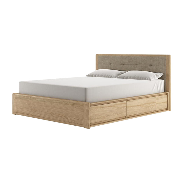 Life Interiors Circa Queen Bed With Fabric Headboard