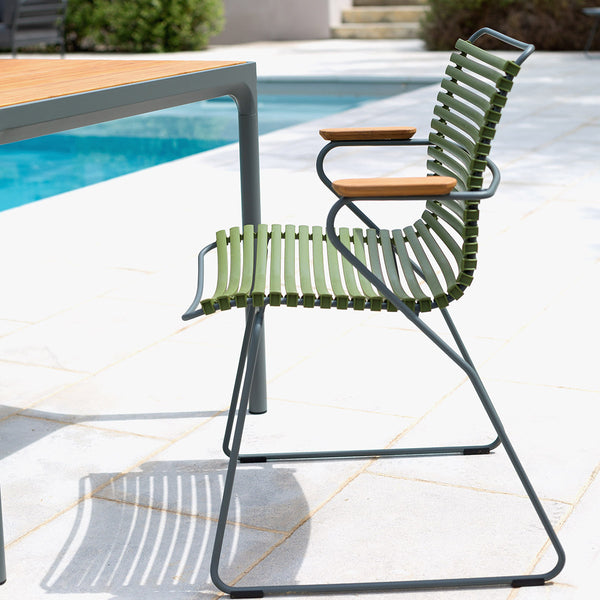 Life Interiors Click Outdoor Dining Chair With Armrest