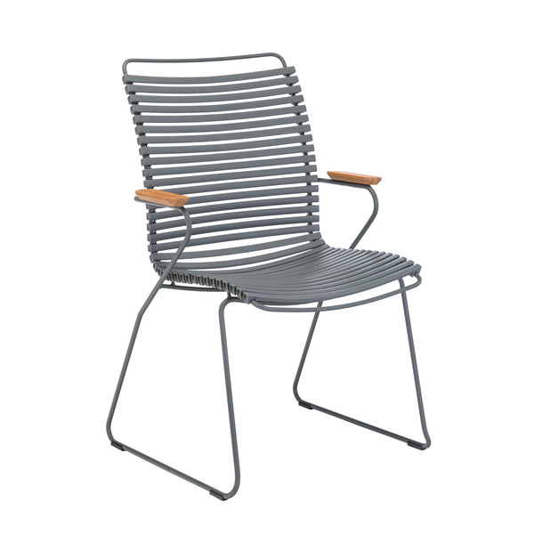 Life Interiors Click Outdoor Tall Back Dining Chair With Armrest