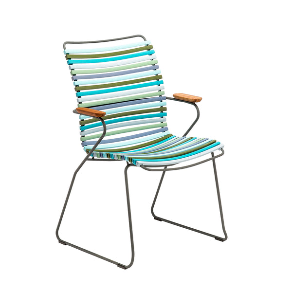 Life Interiors Click Outdoor Tall Back Dining Chair With Armrest