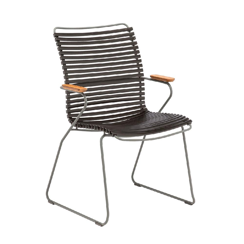 life interiors Click Outdoor Tall Back Dining Chair With Armrest
