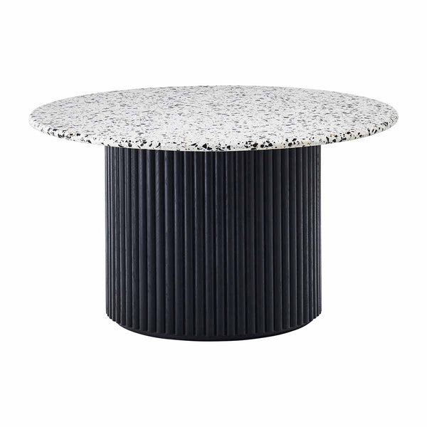 Life Interiors Cosmos Coffee Table (Black Terrazzo 85cm)