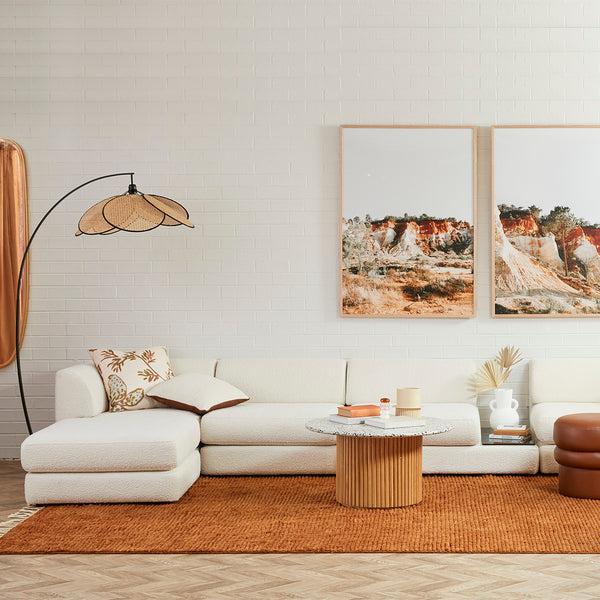 Life Interiors Cosmos Coffee Table (Oak Terrazzo 85cm)