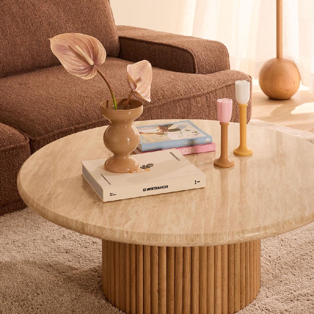 life interiors Cosmos Coffee Table (Oak Travertine 100cm)