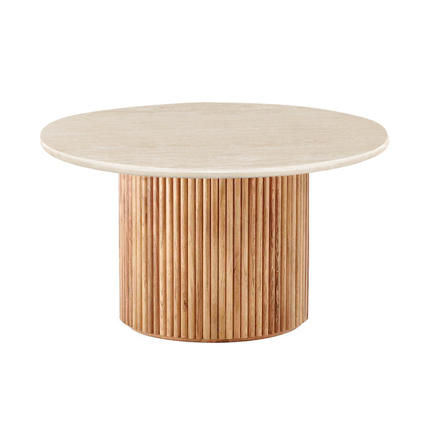 Life Interiors Cosmos Coffee Table (Oak Travertine 85cm)