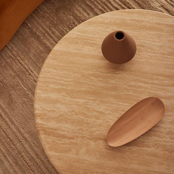 Life Interiors Cosmos Coffee Table (Walnut Travertine 100cm)