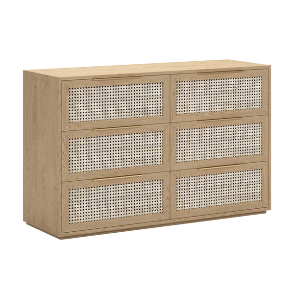 Life Interiors Cuba Rattan 6 Drawer Chest Of Drawers