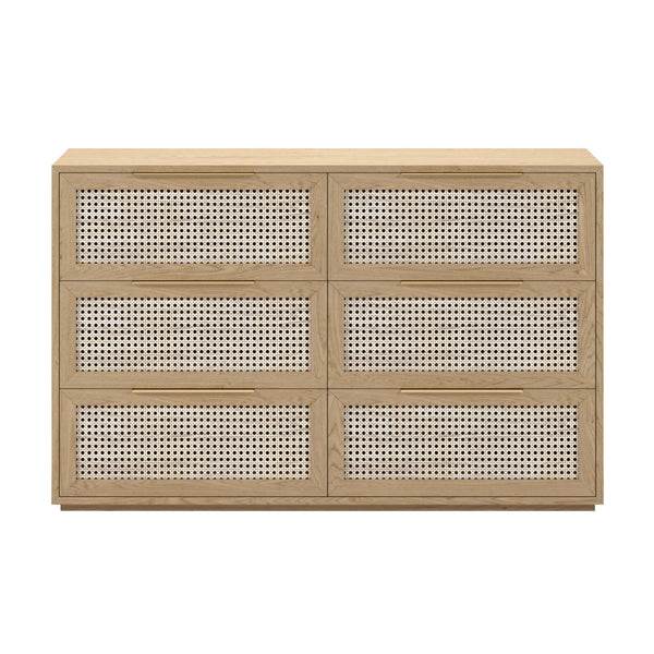 Life Interiors Cuba Rattan 6 Drawer Chest Of Drawers