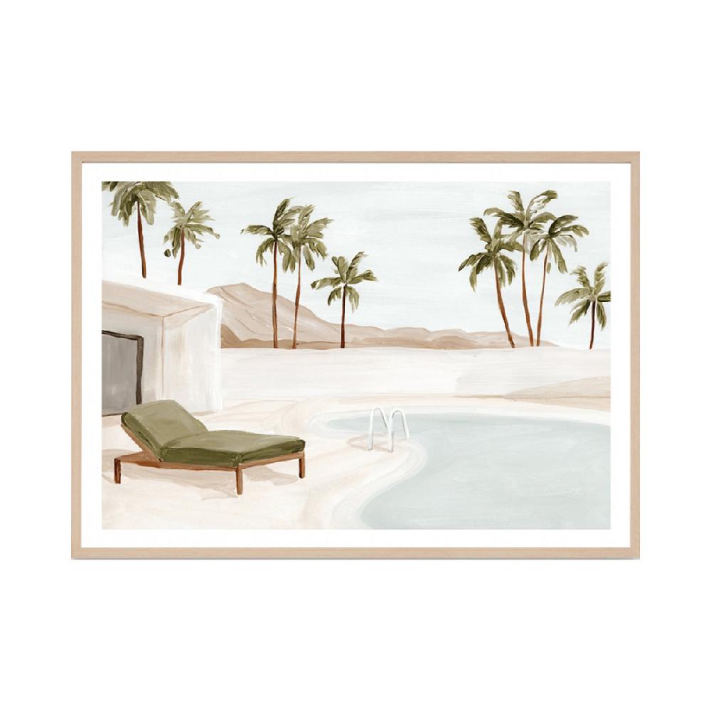 life interiors Desert Hideaway Haze Landscape Art Print
