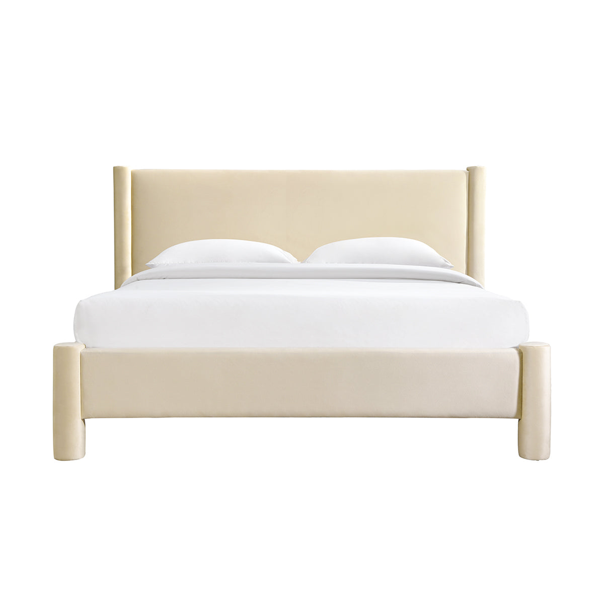 life interiors Estelle Velvet King Bed (Desert Velvet)