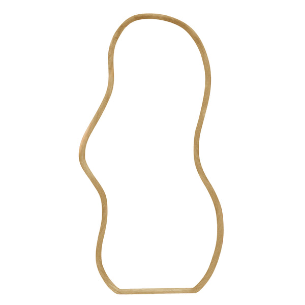 Life Interiors Florentina Oak Curve Floor Mirror (90 X 180cm)