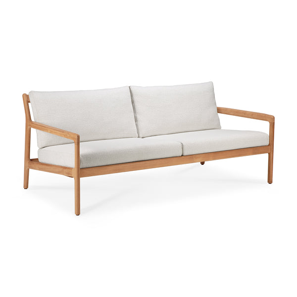 Life Interiors Jack Outdoor Fabric 3 Seater Sofa (Teak Off White)
