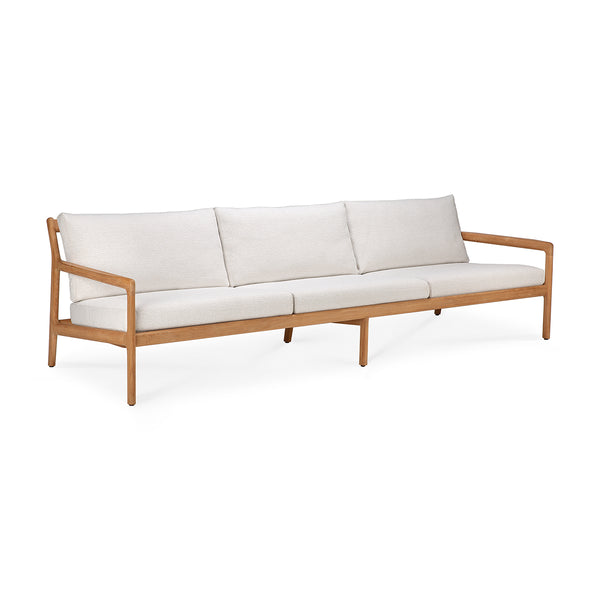 Life Interiors Jack Outdoor Fabric 4 Seater Sofa (Teak Off White)