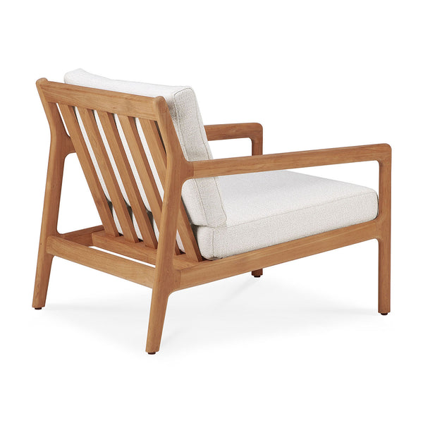 Life Interiors Jack Outdoor Fabric Lounge Chair (Teak Off White)