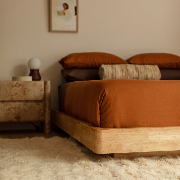 Life Interiors Kami Timber Platform Double Bed Frame