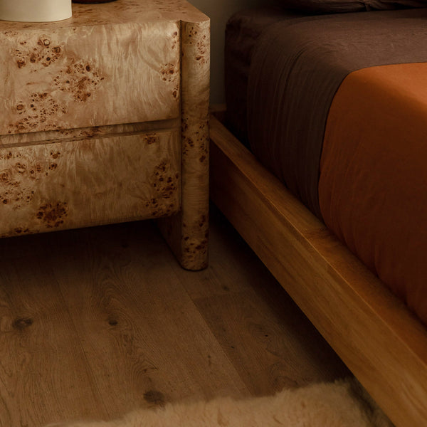 Life Interiors Kami Timber Platform Queen Bed Frame