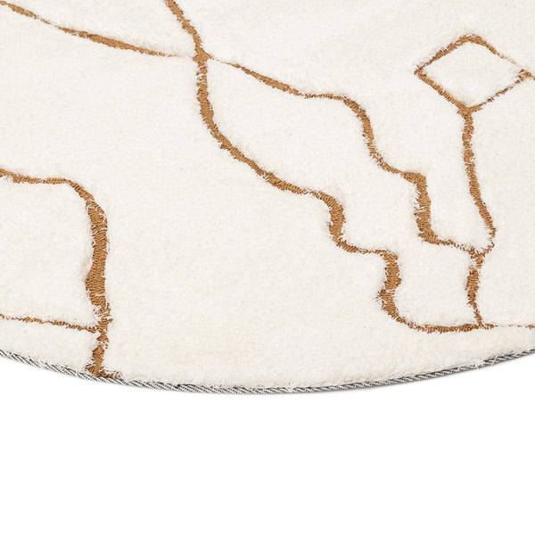 Life Interiors Alayna Tribal Round Shag Rug