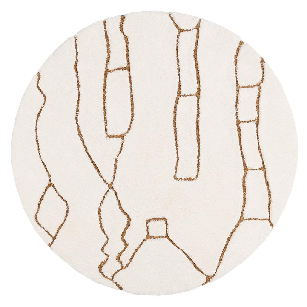 life interiors Alayna Tribal Round Shag Rug