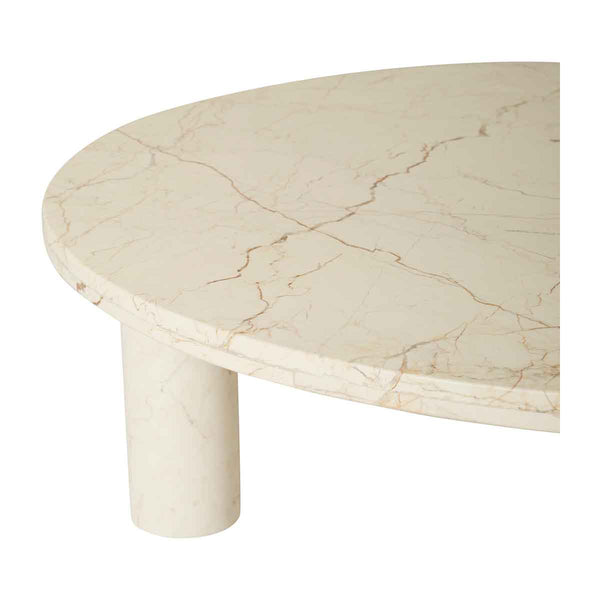 Life Interiors Amara Round Leg Marble Coffee Table