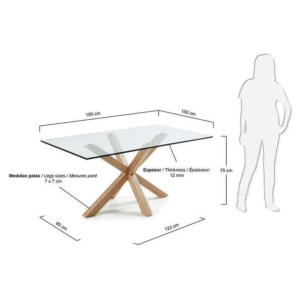 Life Interiors Argo Glass Table