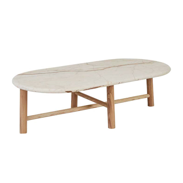 Life Interiors Artie Oval Marble Coffee Table