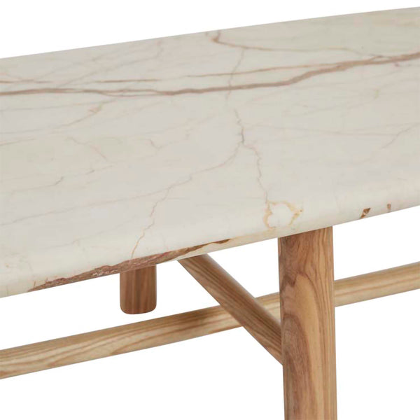 Life Interiors Artie Oval Marble Coffee Table