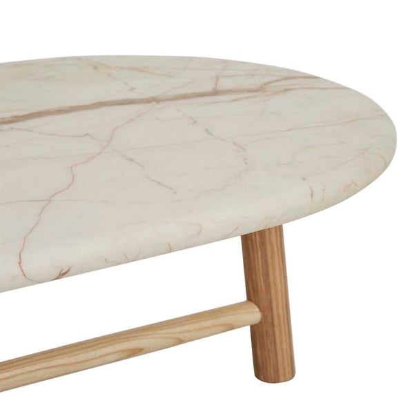 Life Interiors Artie Oval Marble Coffee Table