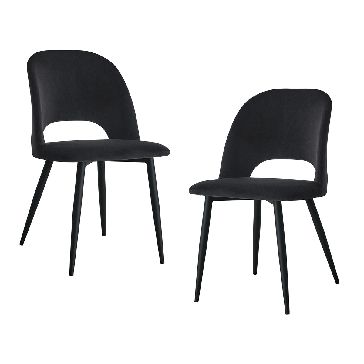 life interiors Asta Velvet Dining Chair (Set of 2)
