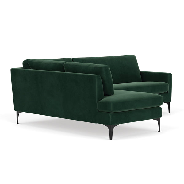 Life Interiors Astha Velvet Left Corner Sofa
