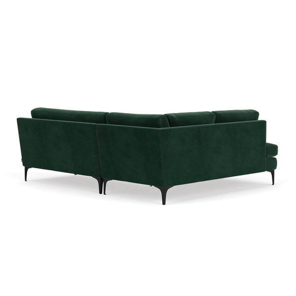 Life Interiors Astha Velvet Left Corner Sofa