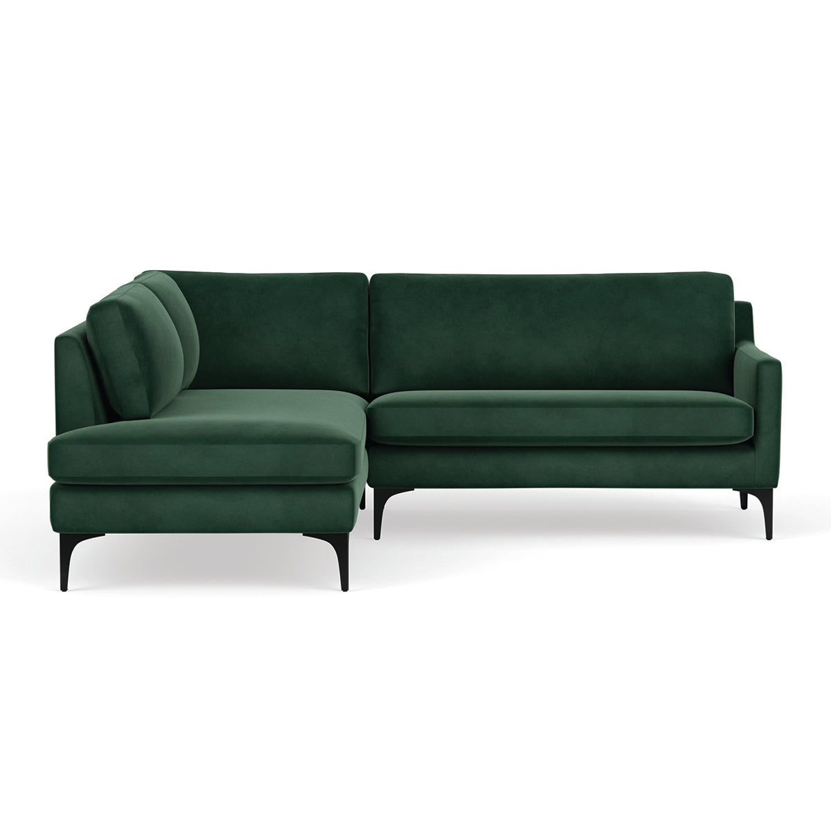 life interiors Astha Velvet Left Corner Sofa