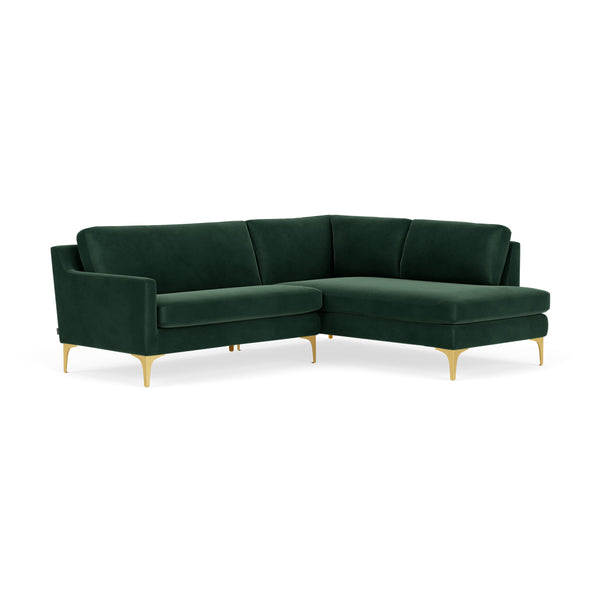 Life Interiors Astha Velvet Right Corner Sofa