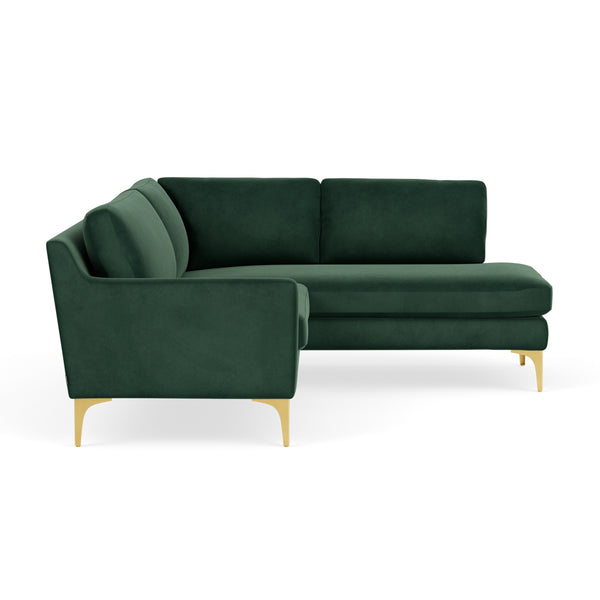 Life Interiors Astha Velvet Right Corner Sofa